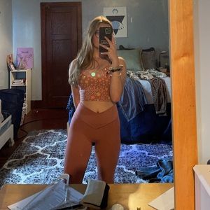 Aerie 7/8 length pink leggings